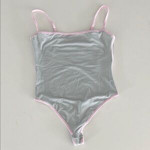 SKIMS Gray and Pink Bodysuit